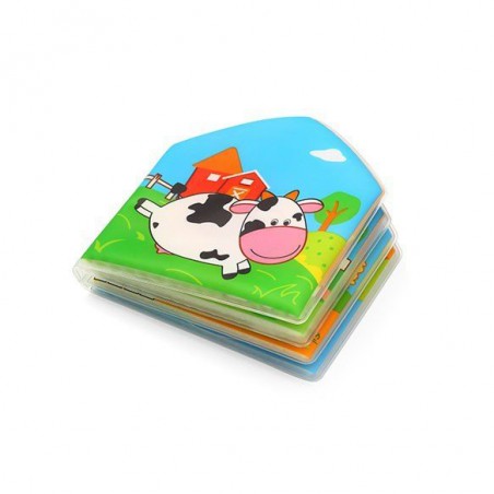 BabyOno booklet with soft teethers for babies and infants COUNTRY ANIMALS