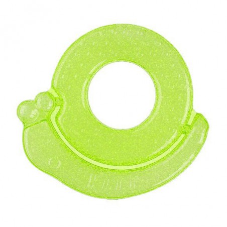 BabyOno Gel teether for babies snail - green