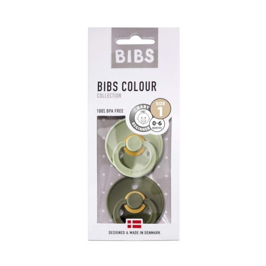 BIBS 2-PACK S SAGE & GREEN HUNTER Smoczek Uspokajający kauczuk