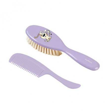 Babyono Haarbürste und Kamm für Kinder und Babys. Natürliche weiche Borsten – Lavendel