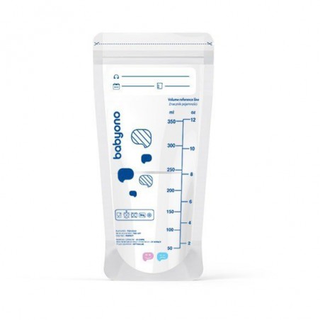 BabyOno 250ml bags for the storage and freezing of food with temperature NATURAL NURSING