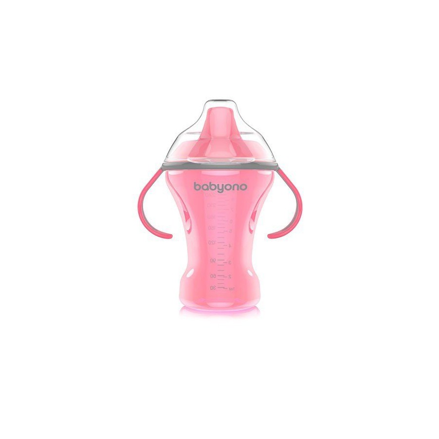 BabyOno non-spill cup with a hard spout 260ml NATURAL NURSING -