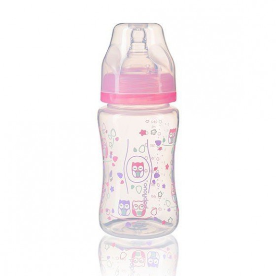 BabyOno antykolkowa Width-240ml bottle - pink