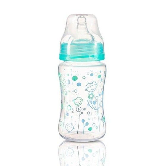 Babyono Butelka antykolkowa szerokootworowa 240ml - miętowa