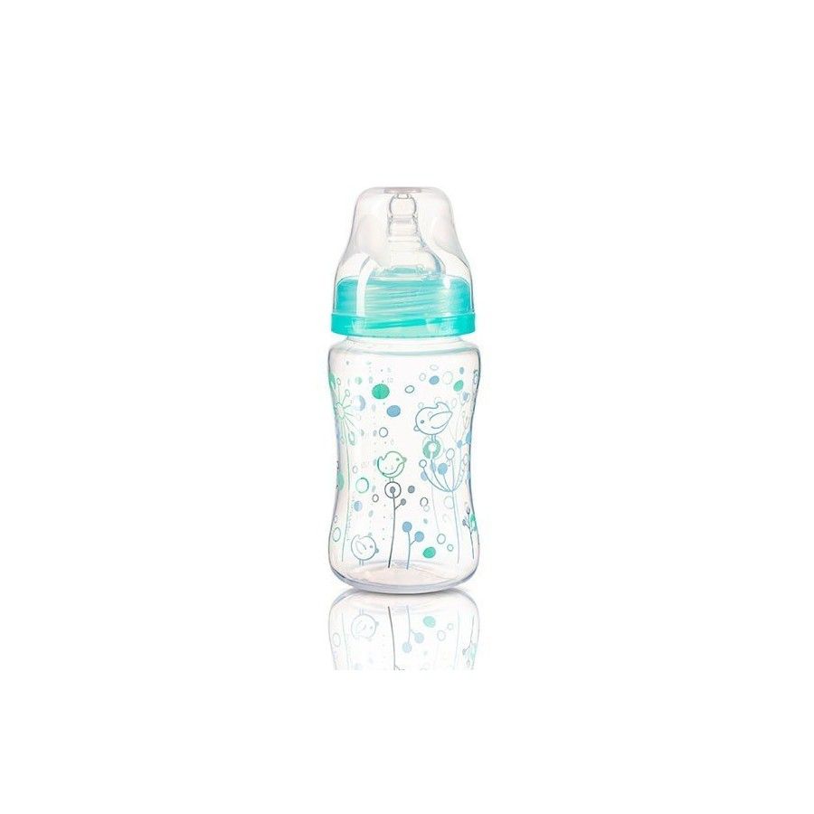 Babyono Butelka antykolkowa szerokootworowa 240ml - miętowa