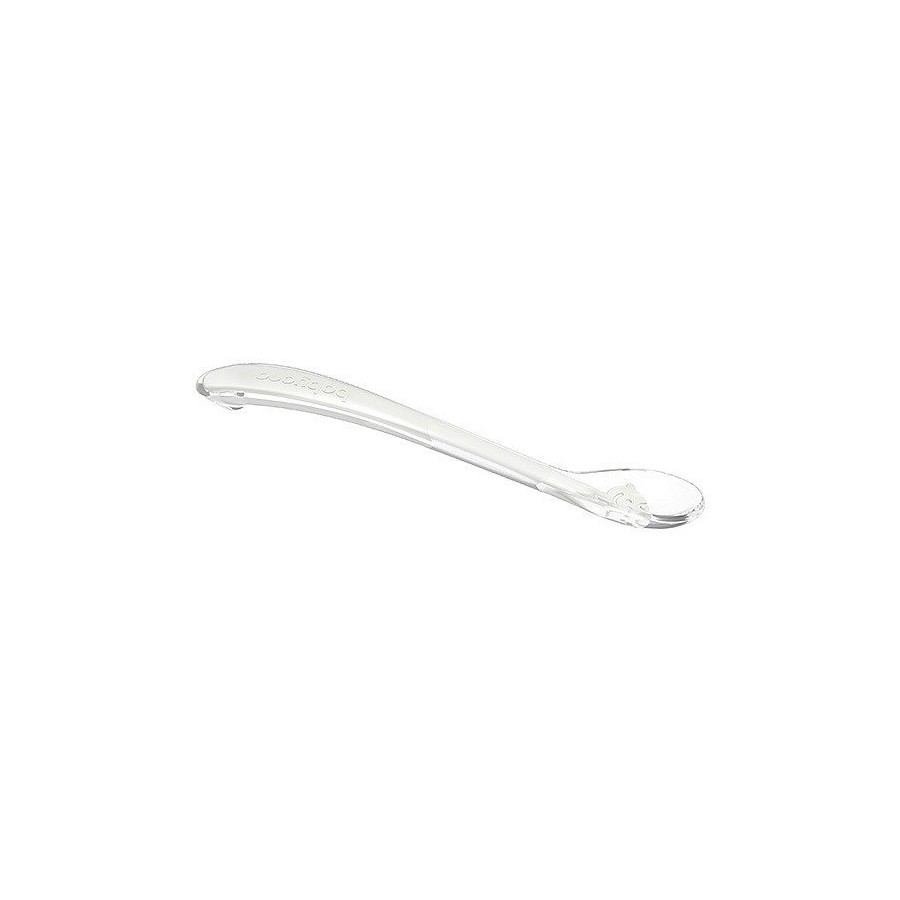 BabyOno soft silicone spoon for baby BABY'S SMILE - white