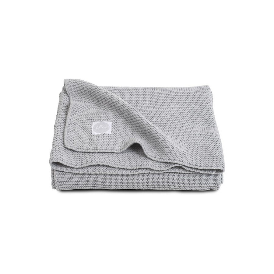 Jollein Woven Blanket Basic Light gray knit 75x100cm
