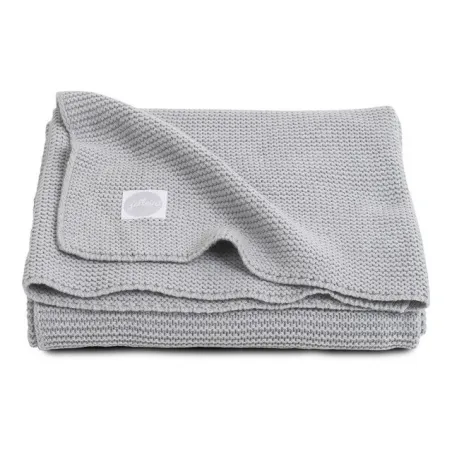 Jollein Couverture Tissus Basic Knit Light grey 75x100 centimètres