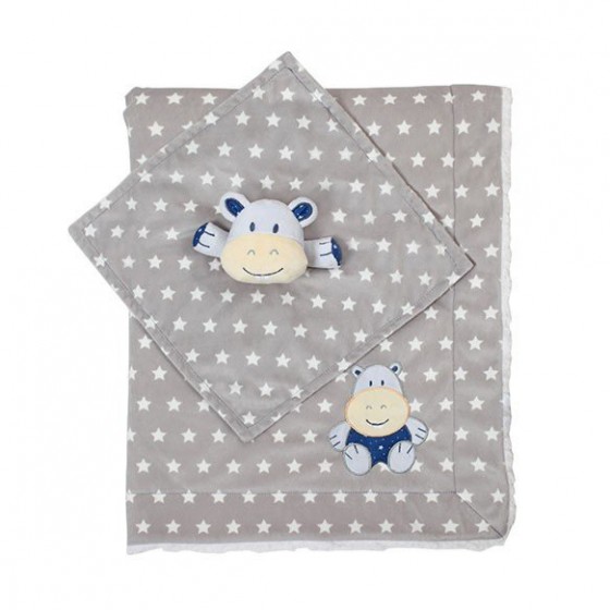 BabyOno Blanket Minky sided with the first gray cuddly 75x100cm