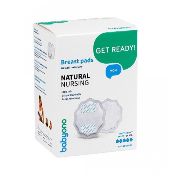 BabyOno breast pads 24pcs white NATURAL NURSING