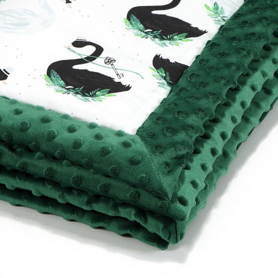 LA JUNGLE baby blanket Millou SWAN GREEN BOTTLE