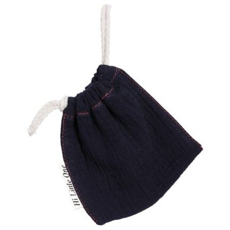 Hi Little One - Porta chupetes de muselina Negro