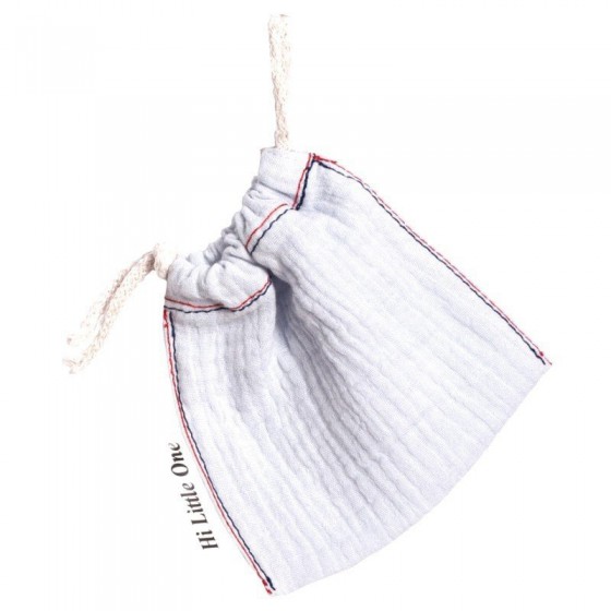 Hi Little One - woreczek na smoczek muslin pacifers bag White