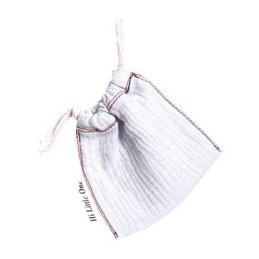 Hi, Little One - bag on the nipple muslin bag pacifers White