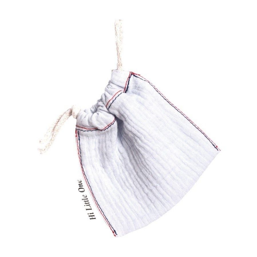 Hi Little One - Bolsa chupete Bolsa chupete de muselina blanca