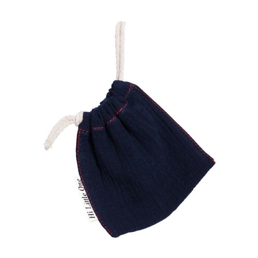 Hi Little One - woreczek na smoczek muslin pacifers bag Navy