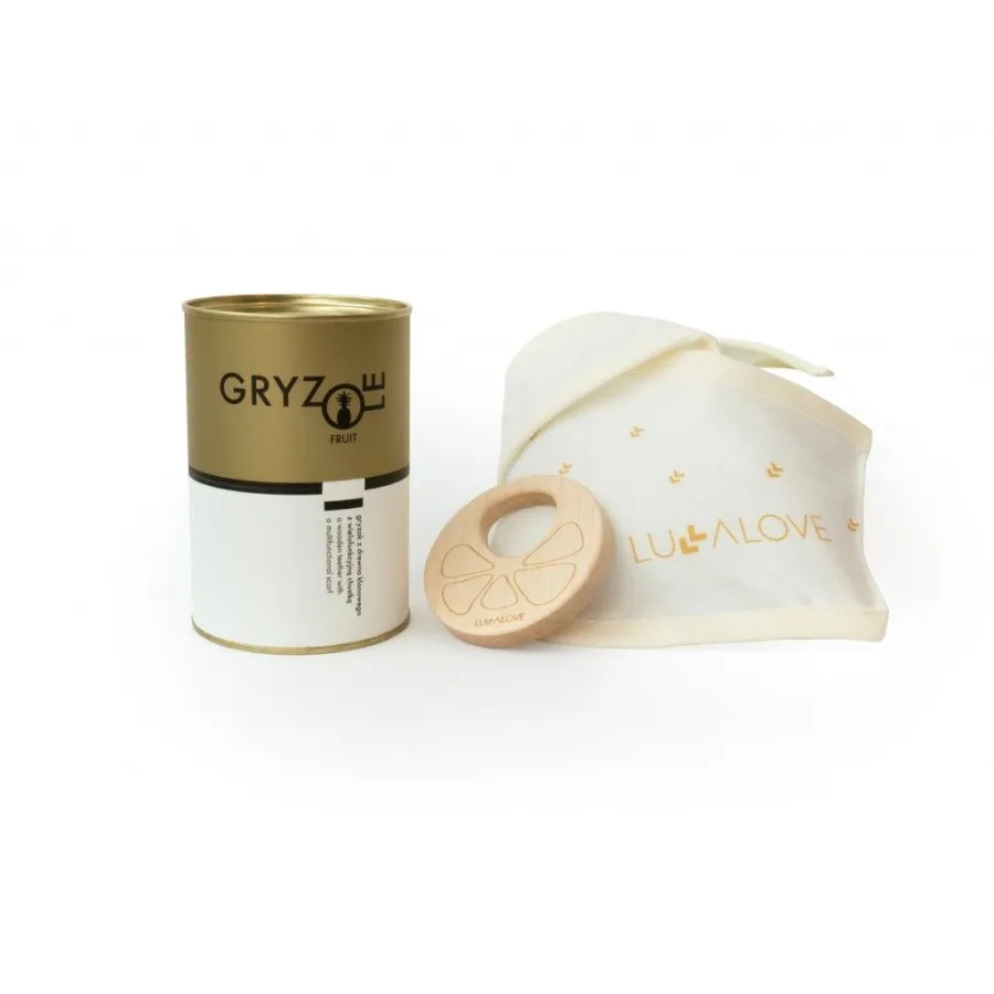 LULLALOVE GRYZOLE MAPLE TEETHING With scarf