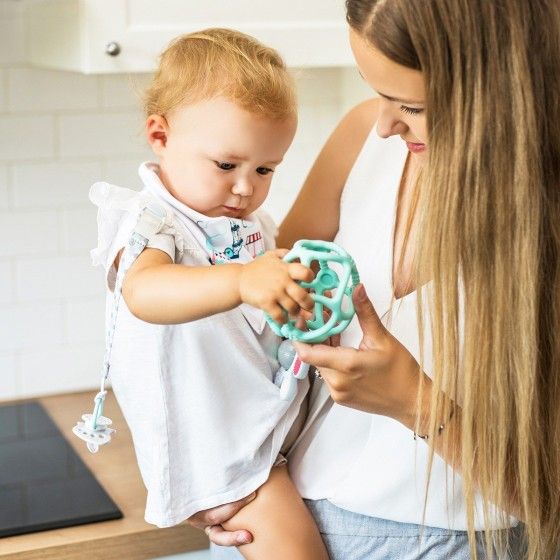 Babyono 带夹安抚奶嘴丝带 - 完好