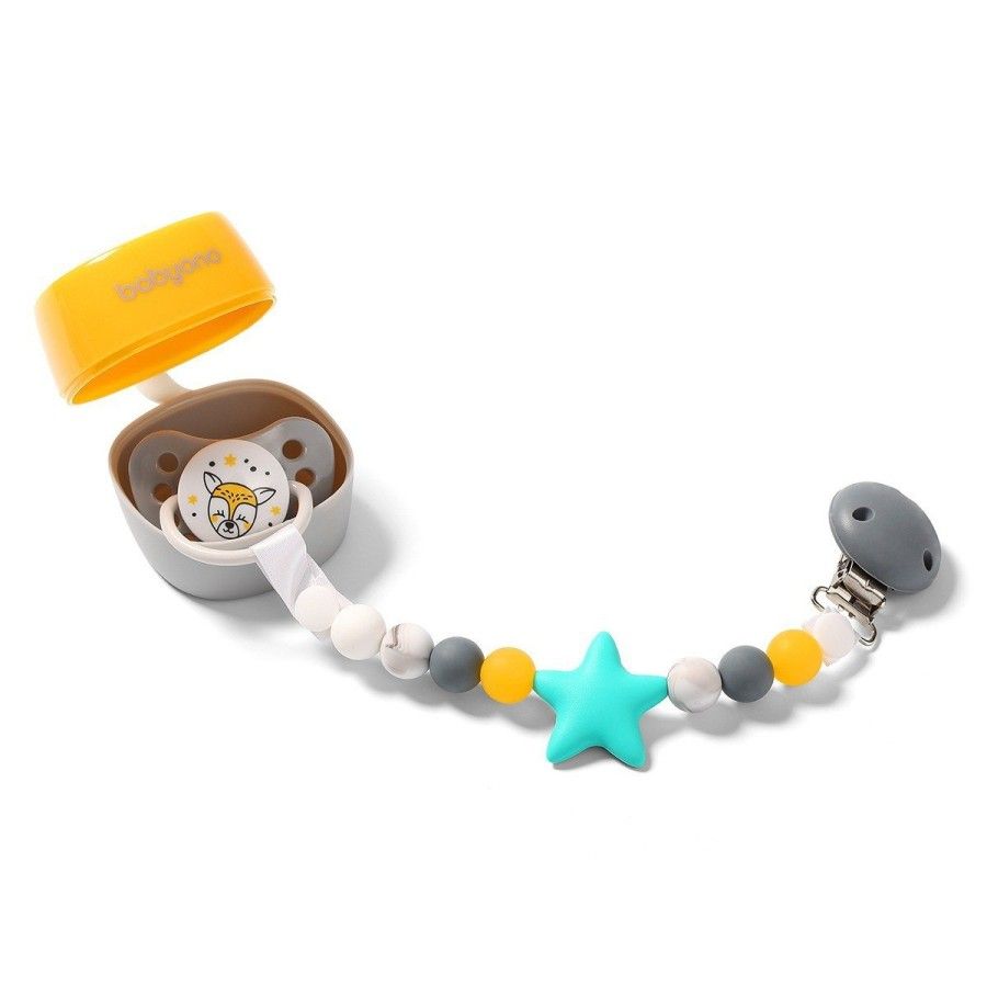 Babyono anatomický silikónový cumlík 2 ks 3-6 m PRÍRODNÉ