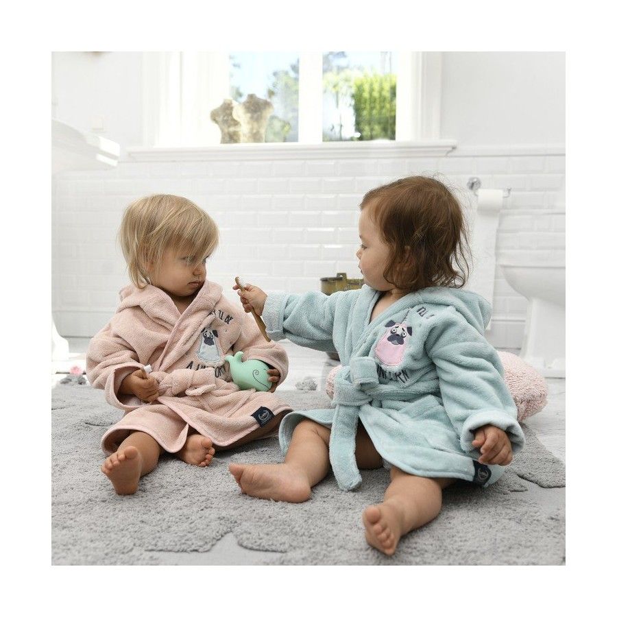LA MILLOU SZLAFROK BAMBOO SOFT SMALL MINT HELLO WORLD -
