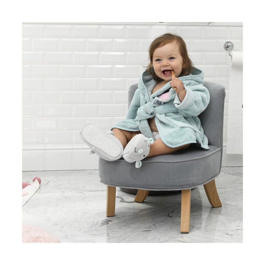 La Millou BATHROBE BAMBOO SOFT - SMALL - MINT - HELLO WORLD