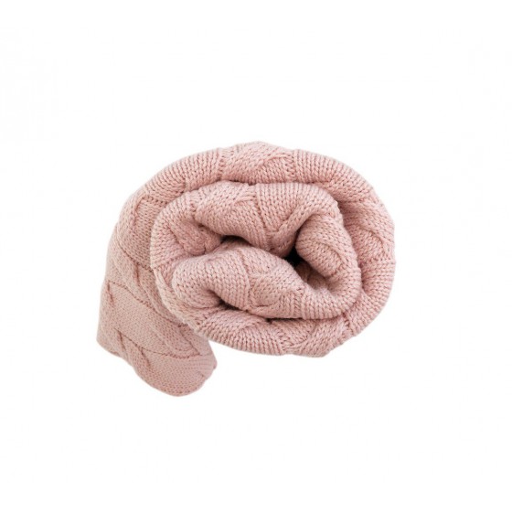 LULLALOVE merino wool blanket powder pink