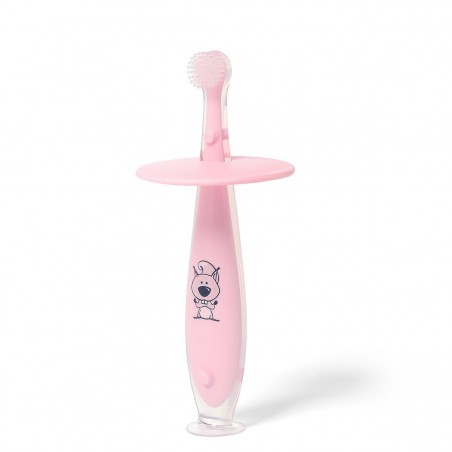BabyOno Safe toothbrush 6m + - Pink