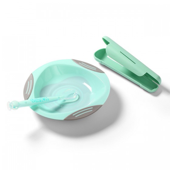 BabyOno spoon with suction cup - Green M