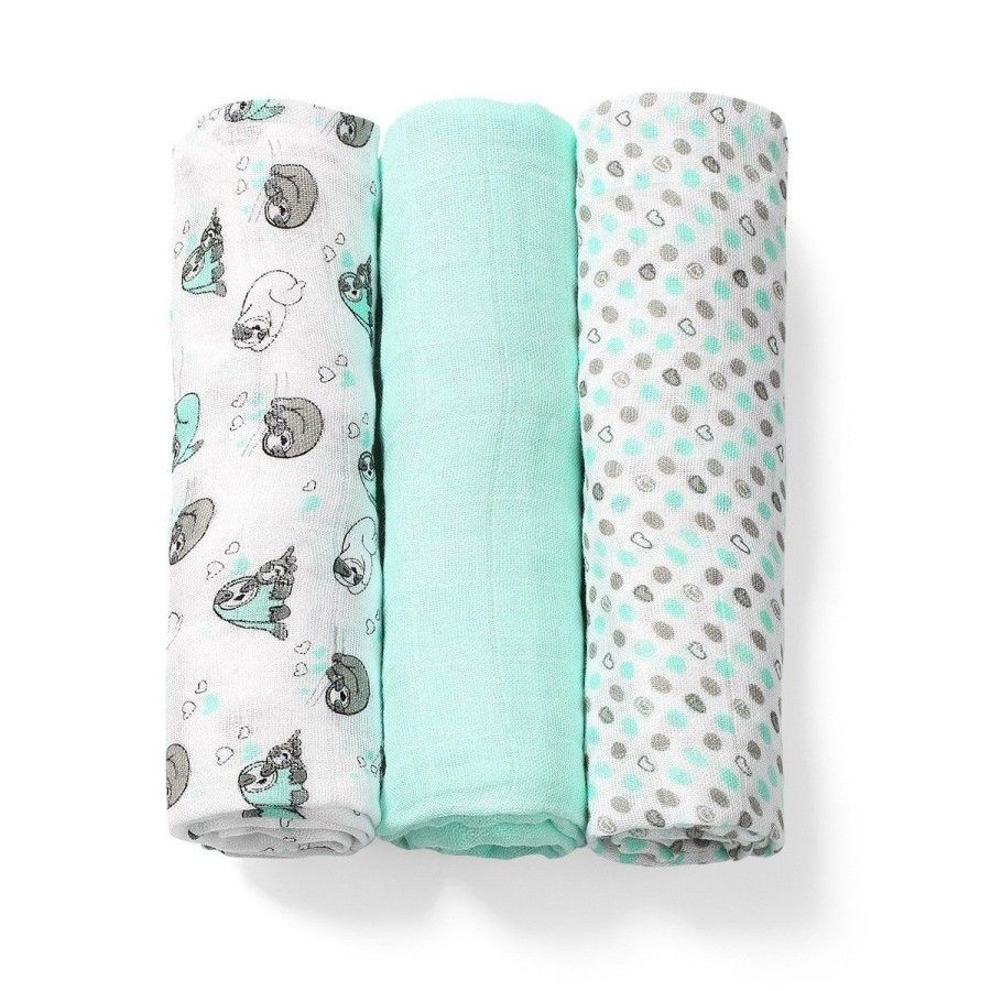 Couches Babyono Natural en fibres de bambou biologiques.Menthe