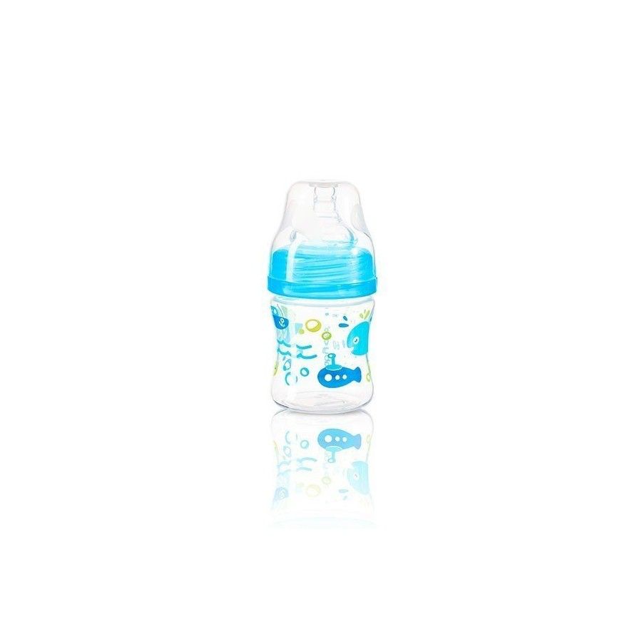 Babyono Butelka antykolkowa szerokootworowa 120ml NIEBIESKIE
