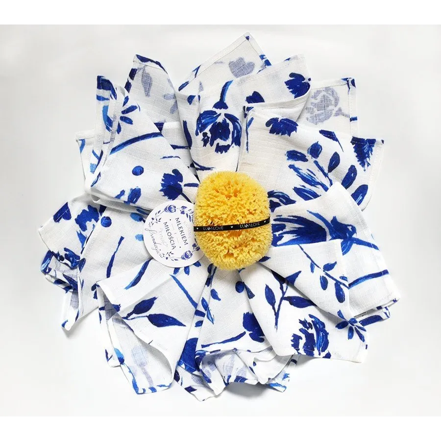 LULLALOVE HONEYCOMB SMALL MARINE SPONGE WASHER AND LAND OF MILK