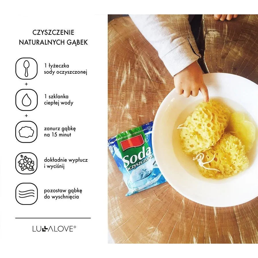 LULLALOVE HONEYCOMB SMALL MARINE SPONGE WASHER AND LAND OF MILK
