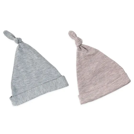 SLEEPEE cap KRASNAL 2-PACK LIGHT GRAY / ROZ 0-2 MONTHS