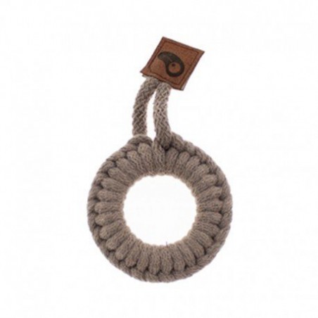 Hi, Little One - String Ring teether teether wood and cotton Dark Oak
