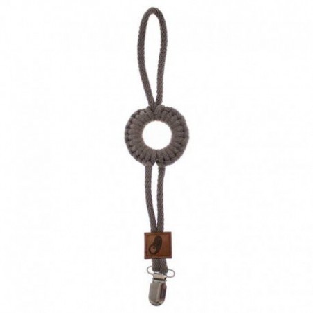 Hi, Little One - a rope hanging from the wheel to the pacifier holder Pacifer Dark Oak