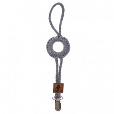 Hi, Little One - a rope hanging from the wheel to the pacifier holder Pacifer Gray