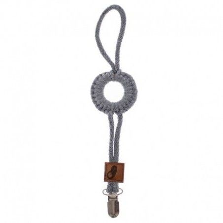 Hi Little One - Een snaarpopspeen fopspeen pacifer houder grijs