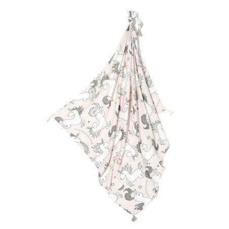 La Millou BY MAJA BOHOSIEWICZ  - BAMBOO SWADDLE WITH FRINGE - UNICORN SUGAR BEBE