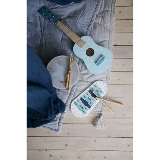 Jabadabado pastel blue wooden guitar
