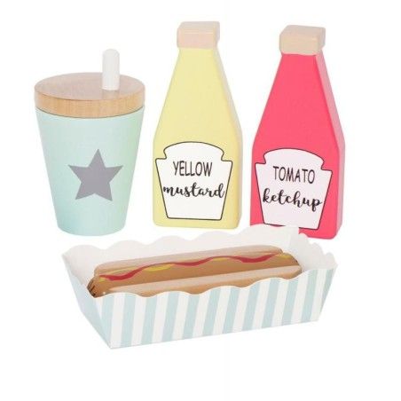 Jabadabado wooden set of hot dogs,