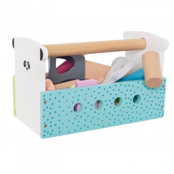 Jabadabado wooden tool box, colorful