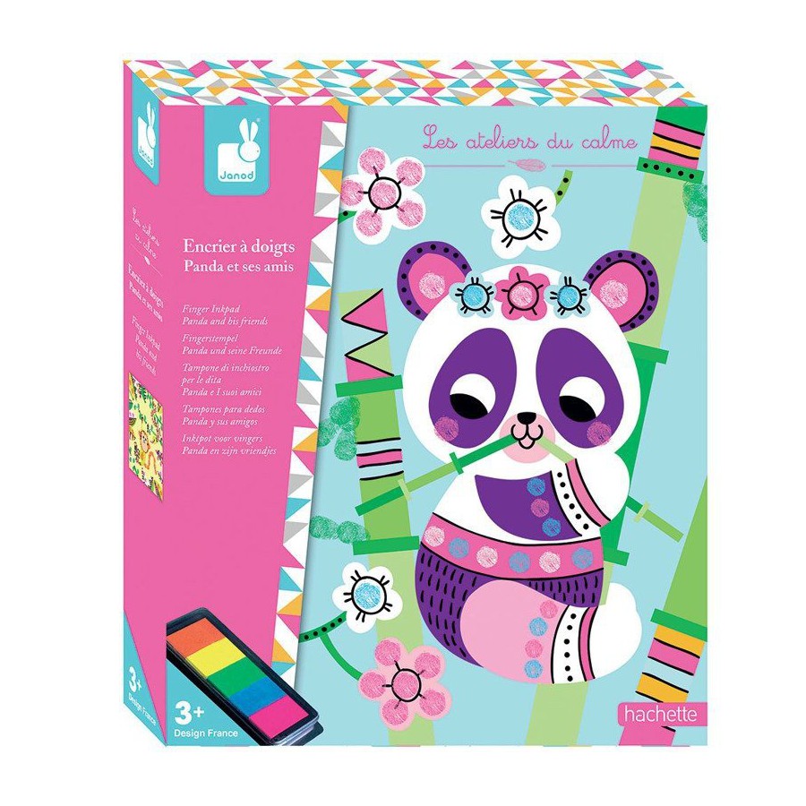 Janod set of creative color ink Panda and Friends