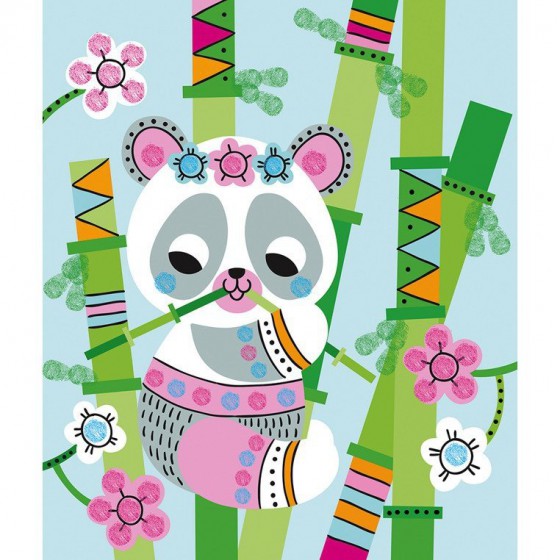 Janod Zestaw kreatywny Kolorowy tusz Panda i przyjaciele
