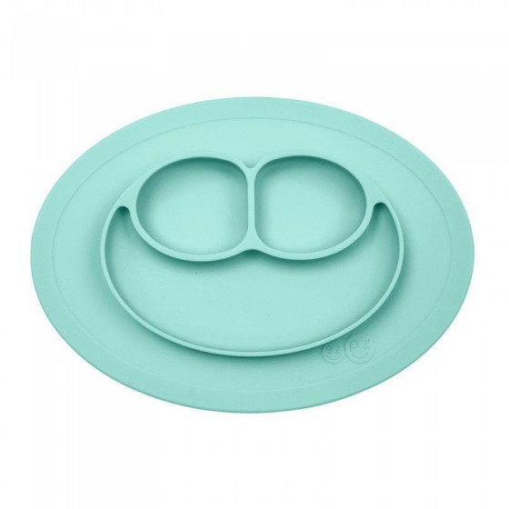 EZPZ silicone plate with a small pad 2in1 Mini Mat pastel blue