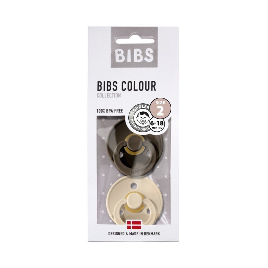 BIBS-PACK 2 M CHOCOLATE & VANILLA soother Hevea rubber