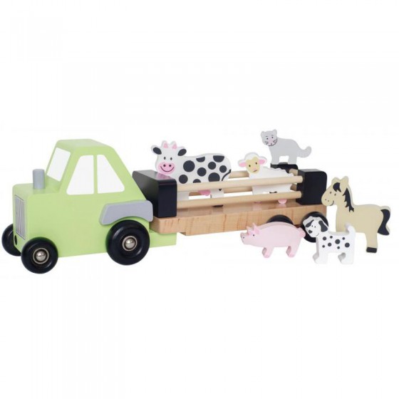 Jabadabado Wooden tractor with animals