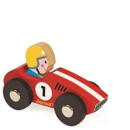Janod, wooden racer red racer