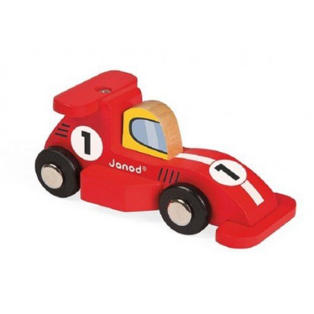Janod, Roter Formel-1-Rennwagen aus Holz