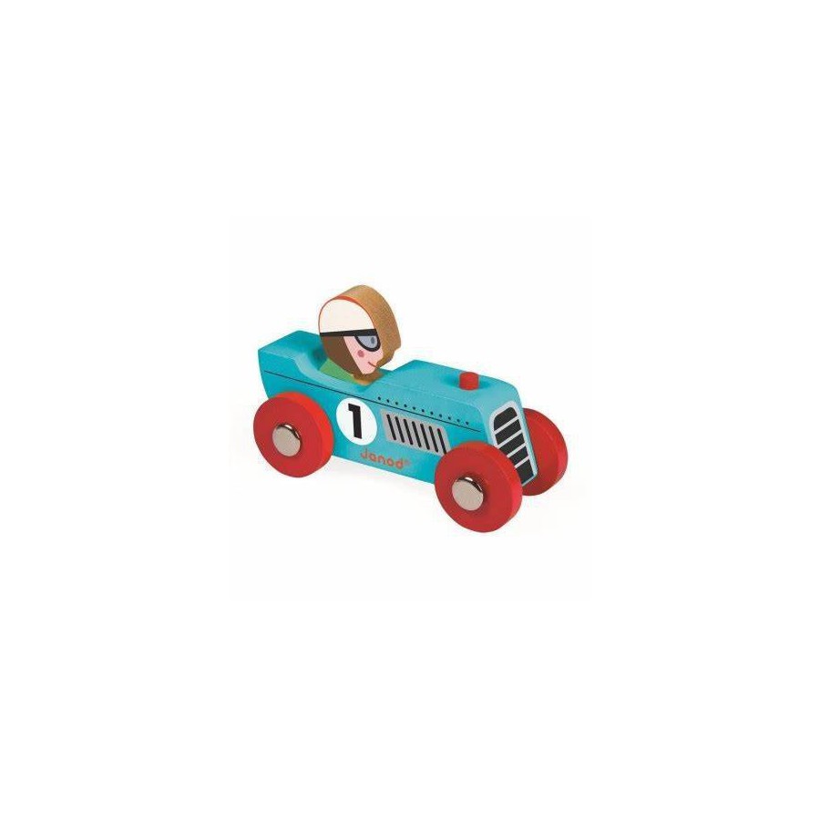 Janod, blue racer wooden Retromotor