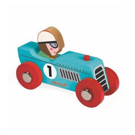 Janod, blue racer wooden Retromotor